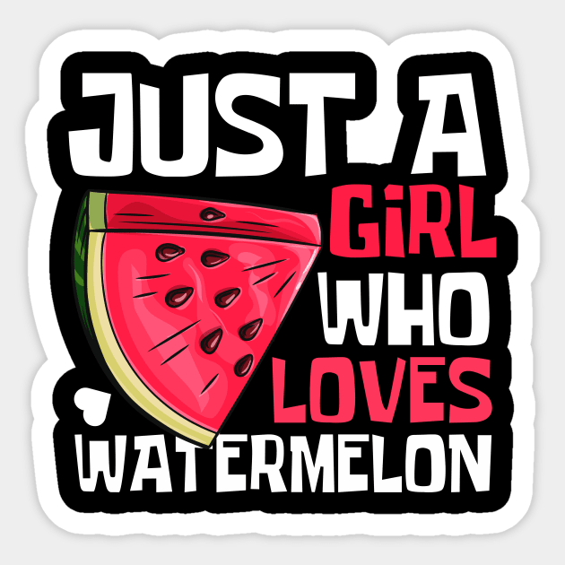 Just A Girl Who Loves Watermelon Funny Sticker by DesignArchitect